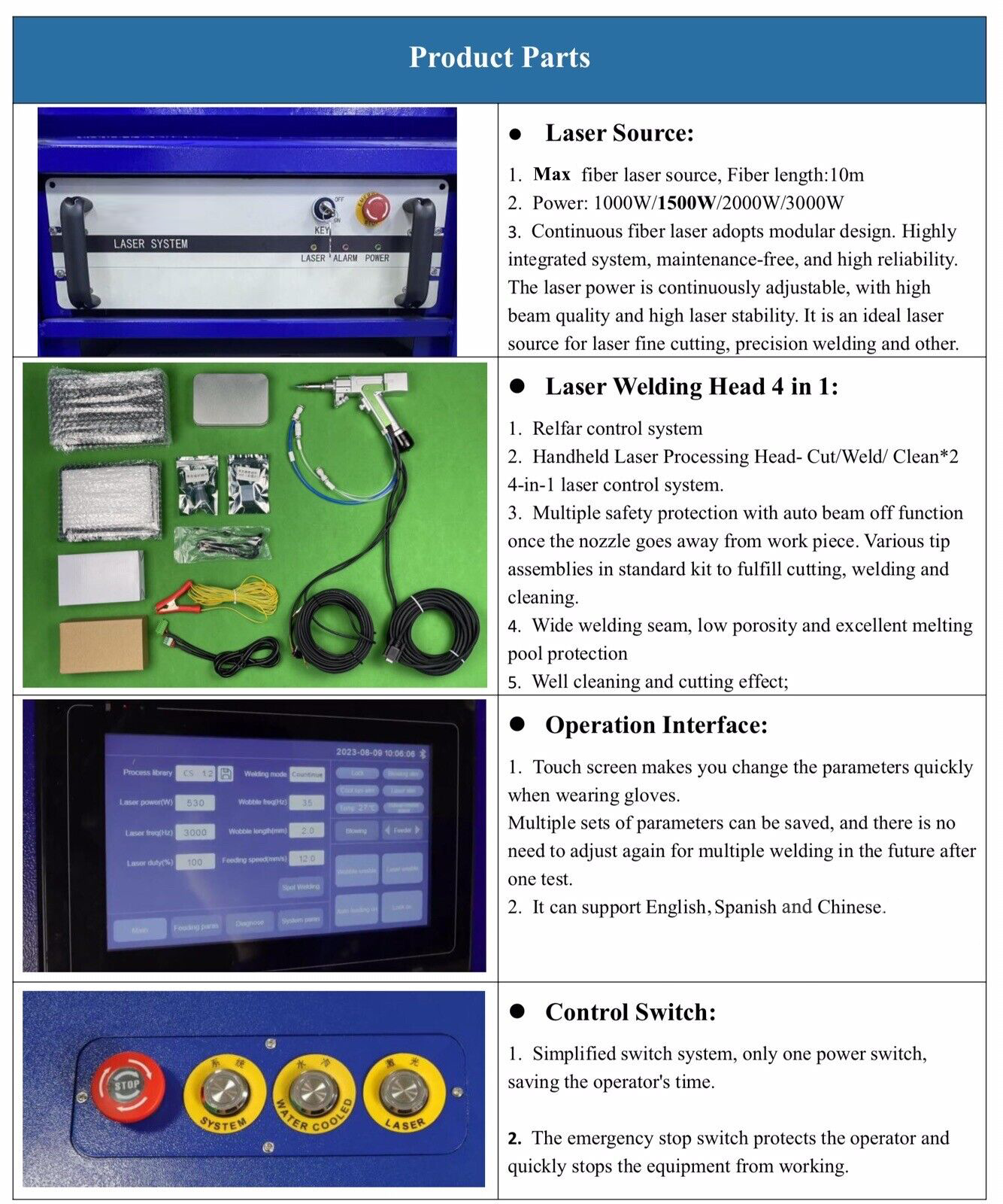 2000W Specialized Laser Cleaning Machine, 12-inch wide beam (Free Shipping)