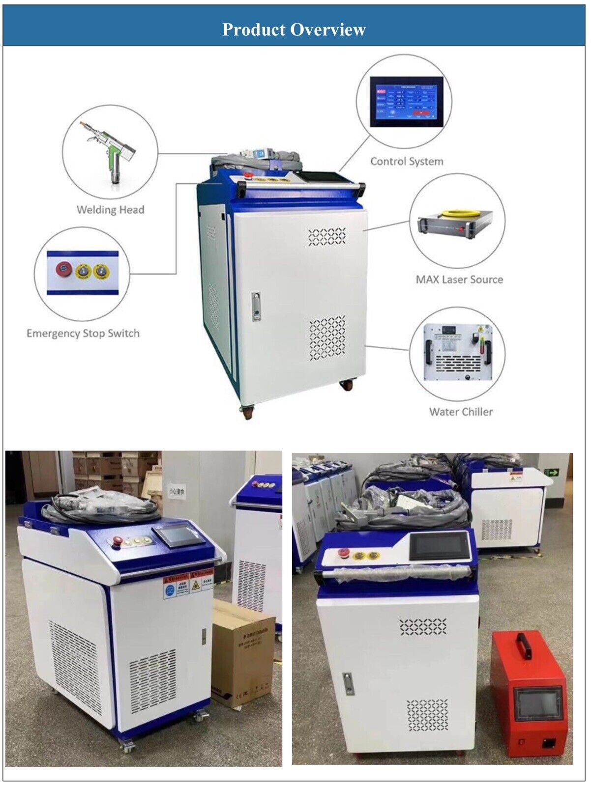 Laser Welder Welding Machine Cutter Cleaner Rust Remover 3000W 4in1 fiber laser
